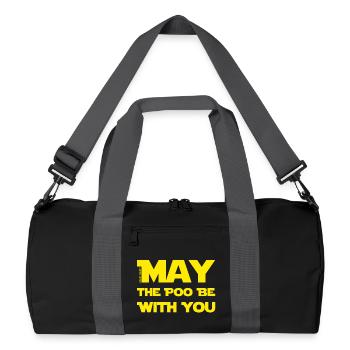 Que le caca.. - Sac de sport recyclé - noir/gris graphite - Devant