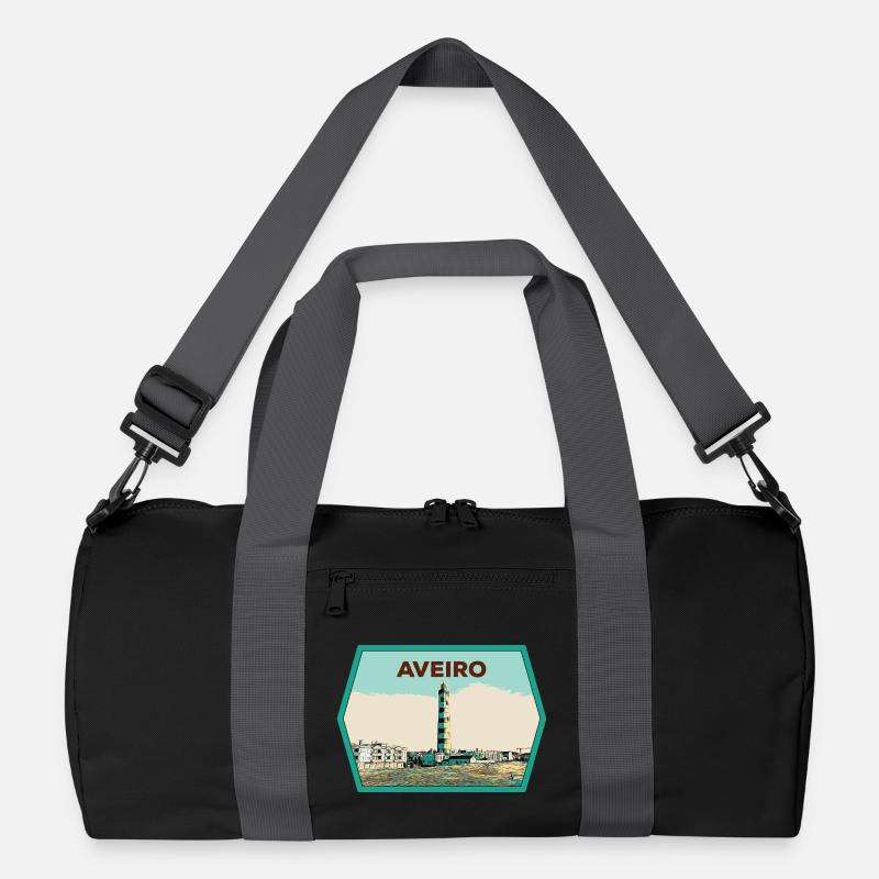 Leuchtturm der Lagune von Aveiro Originalabbildung Recycelte Duffel Bag
