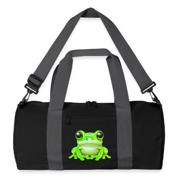Grenouille - Sac de sport recyclé - noir/gris graphite - Devant