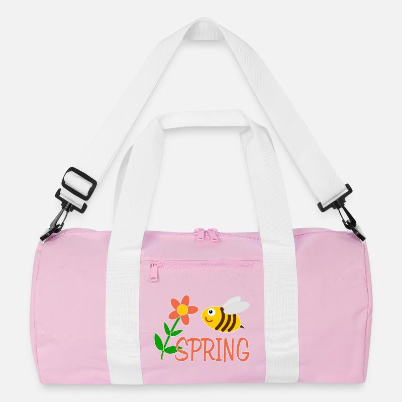 Spring motif with bee Recycled Duffel Bag