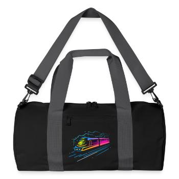 Train Cartoon Look - Recycled Duffel Bag - black/graphite grey - Front