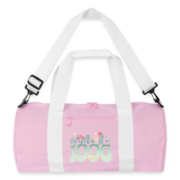 1996 Flowers 30 Years Birthday Women - Recycled Duffel Bag - pink/white - Front