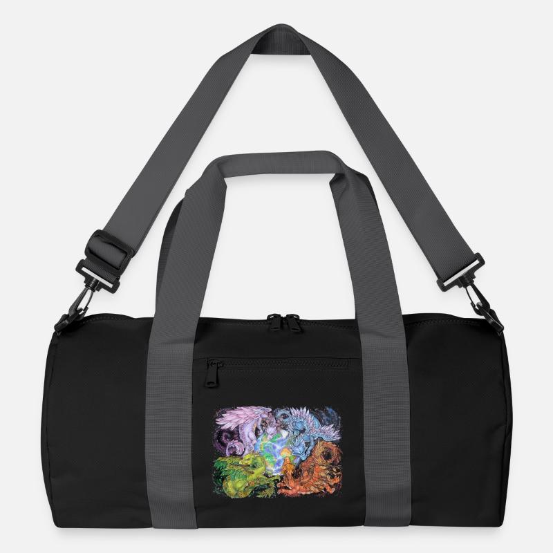 Fantasy Seasons Dragons Earth Mythology Recycled Duffel Bag