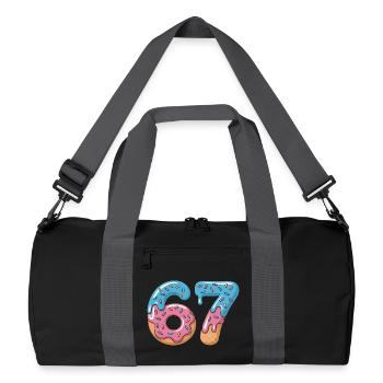 Donut numbers 6 and 7 - Recycled Duffel Bag - black/graphite grey - Front