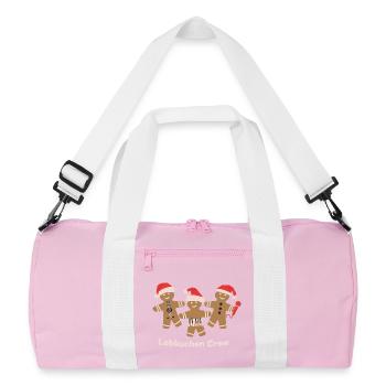 Lebkuchen Crew Musik Musiker - Recycelte Duffel Bag - Rosa/Weiß - Vorne