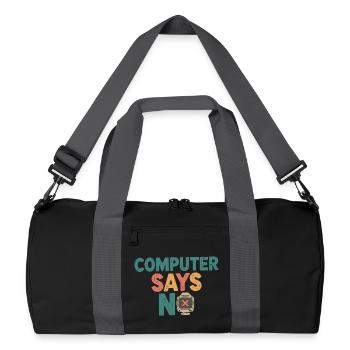 Rétro Computer dit non - Sac de sport recyclé - noir/gris graphite - Devant