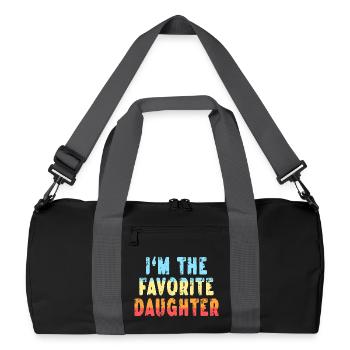 Family Favorites Gifts & more I'm The Favorite Dau - Recycled Duffel Bag - black/graphite grey - Front