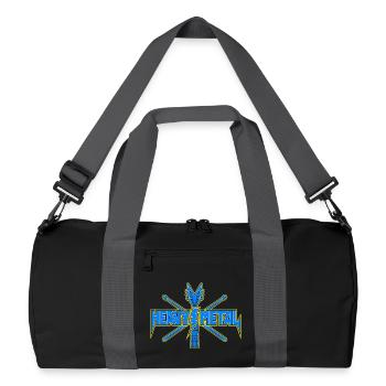Heavy Metal Guitar Emblem - Recycelte Duffel Bag - Schwarz/Graphitgrau - Vorne