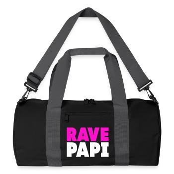 Techno House Electro Festival Hardstyle Rave Dad - Recycled Duffel Bag - black/graphite grey - Front