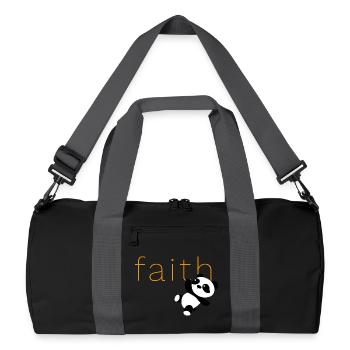 Panda-Glaube - Recycelte Duffel Bag - Schwarz/Graphitgrau - Vorne