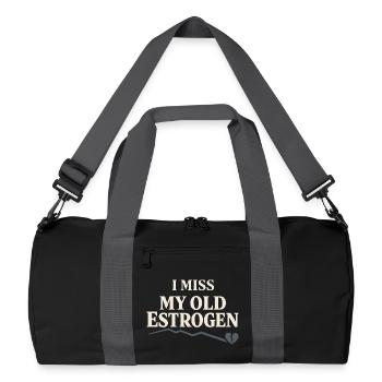 Perimenopause Humor Perimenopause - Recycelte Duffel Bag - Schwarz/Graphitgrau - Vorne