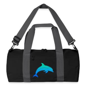 Dauphin Dauphin Garçons Hommes Enfants Dauphin à gros nez - Sac de sport recyclé - noir/gris graphite - Devant