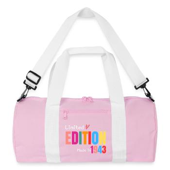 Limitierte Auflage Hergestellt 1943 - Recycelte Duffel Bag - Rosa/Weiß - Vorne