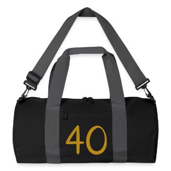 40 - Sac de sport recyclé - noir/gris graphite - Devant