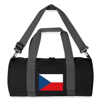 Czech Republic Flag - Recycled Duffel Bag - black/graphite grey - Front