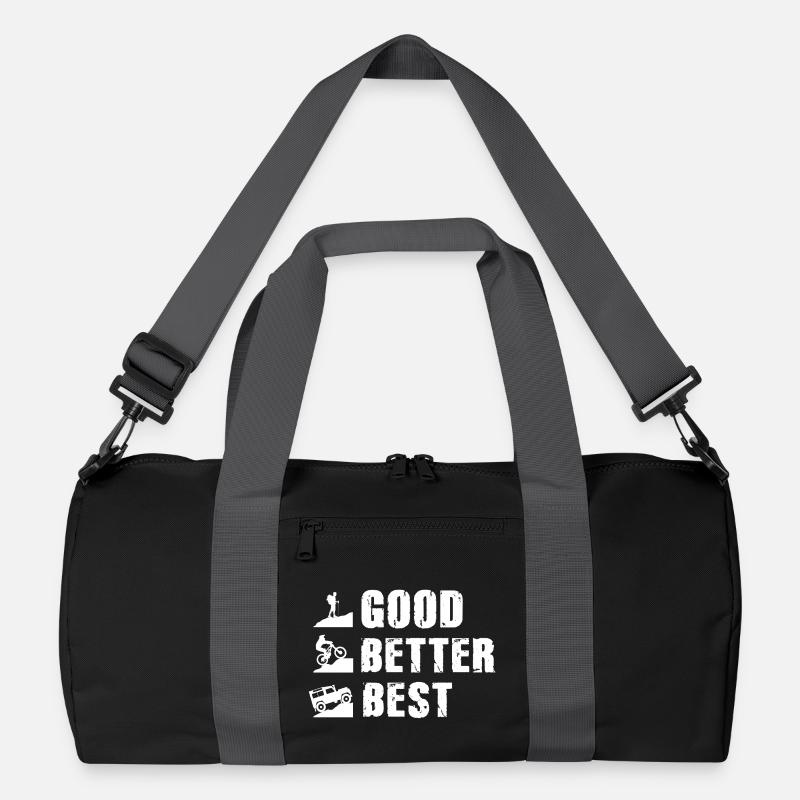 defender good better best - Recycelte Duffel Bag - Schwarz/Graphitgrau