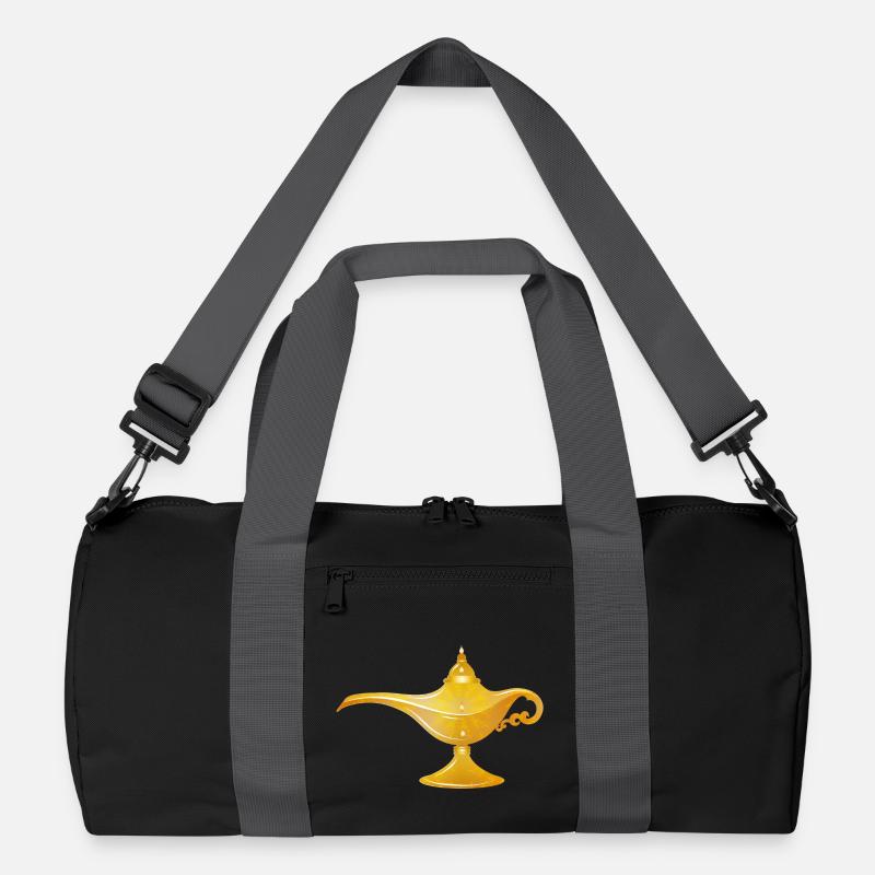 goldene orientalische Wunderlampe oder Öllampe Recycelte Duffel Bag