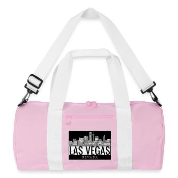Las Vegas Skyline Noir Blanc - Sac de sport recyclé - rose/blanc - Devant