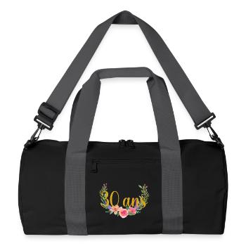 fleurs anniversaire 30 ans - Sac de sport recyclé - noir/gris graphite - Devant