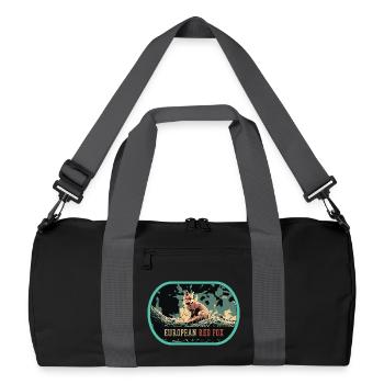 Illustration Renard Roux d'Europe, Beauté Sauvage - Sac de sport recyclé - noir/gris graphite - Devant