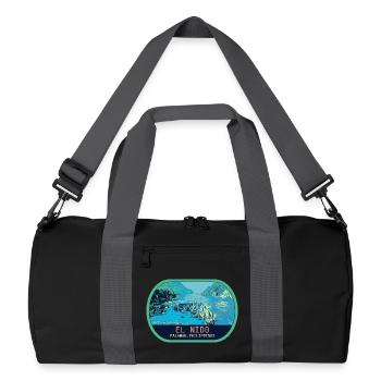 Breathtaking El Nido: Heavenly Aerial View - Recycled Duffel Bag - black/graphite grey - Front