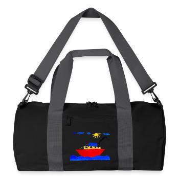 Holiday steamer - Recycled Duffel Bag - black/graphite grey - Front