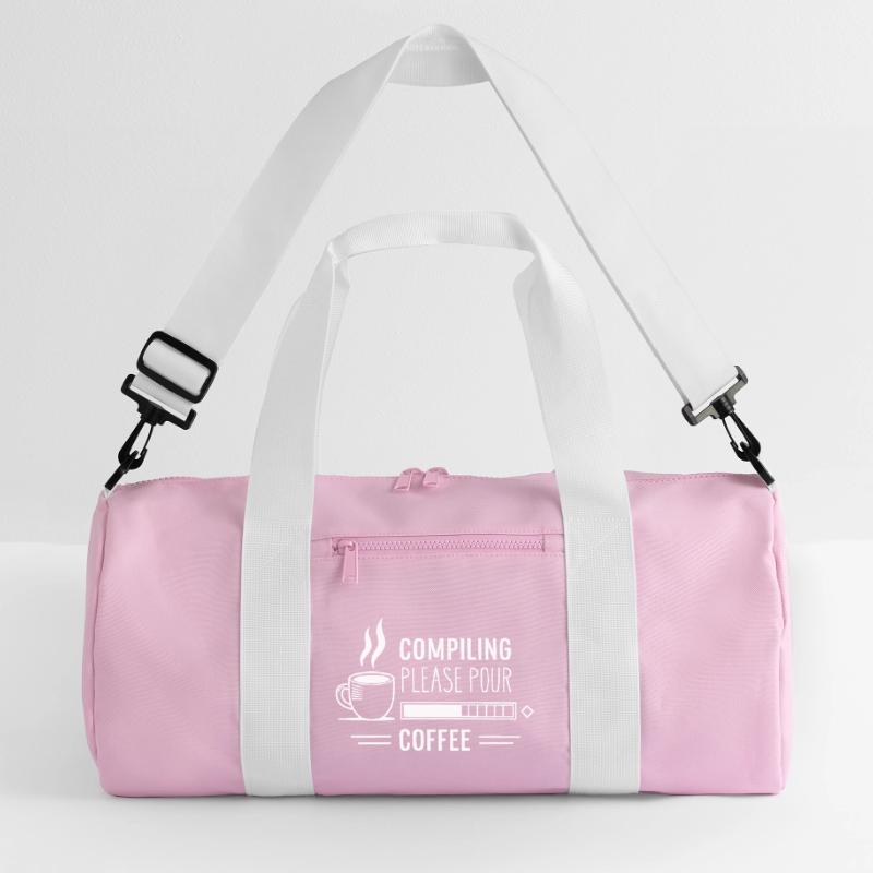 Programmers generate code from coffee Recycled Duffel Bag
