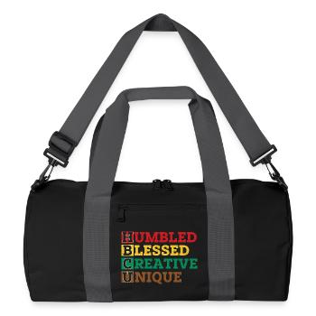 HBCU a humblé la créativité unique et la fierté - Sac de sport recyclé - noir/gris graphite - Devant