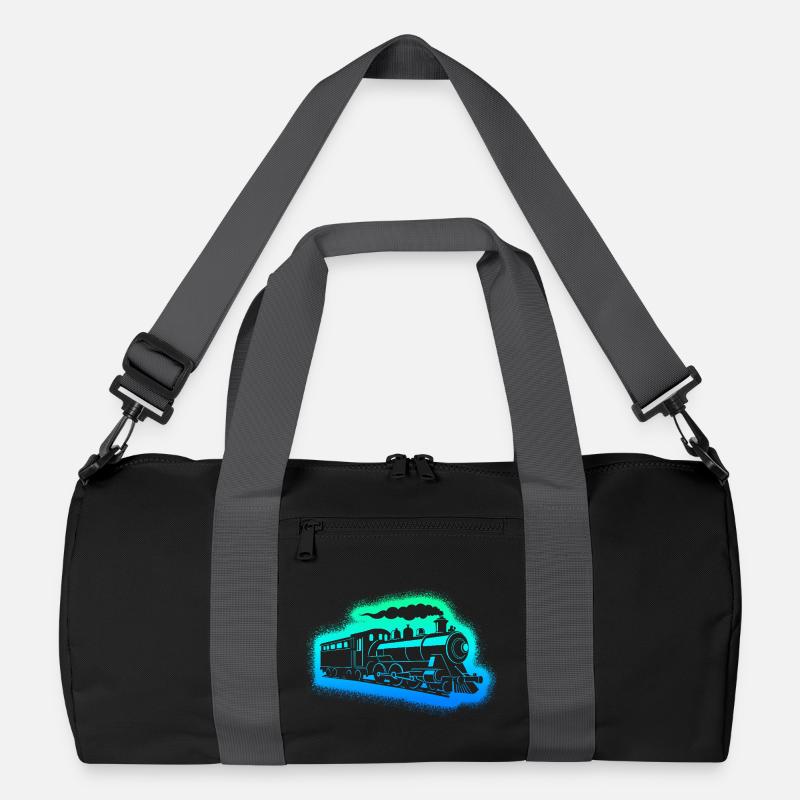 Dampflok Modelleisenbahn Jungen Herren Eisenbahn Recycelte Duffel Bag