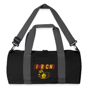 Emblème de la vague de chaleur SimRacing - Sac de sport recyclé - noir/gris graphite - Devant