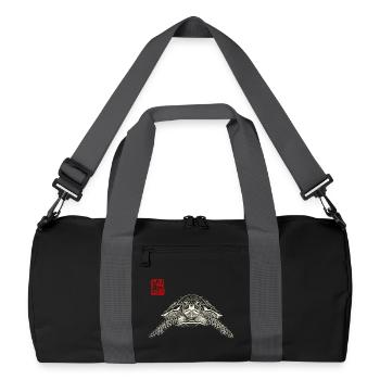 Tortue asiatique - Sac de sport recyclé - noir/gris graphite - Devant
