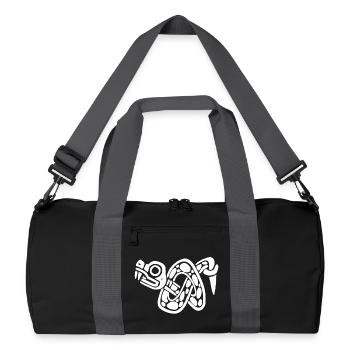 White snake knot - Recycled Duffel Bag - black/graphite grey - Front