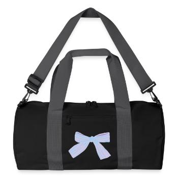 Nœud pastel Bleu-Violet - Sac de sport recyclé - noir/gris graphite - Devant
