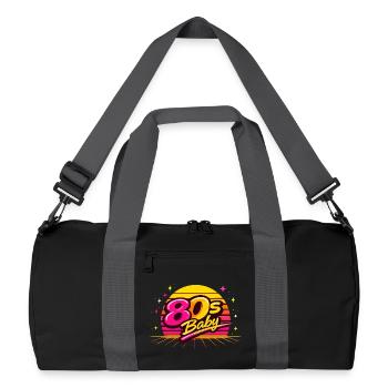 80s Neon Baby - Recycled Duffel Bag - black/graphite grey - Front