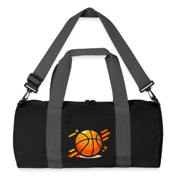 Dynamischer Basketball Neon-Orange - Recycelte Duffel Bag - Schwarz/Graphitgrau - Vorne