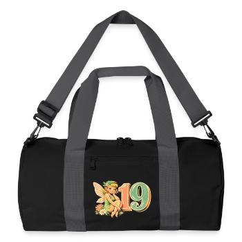 Imprimé promotionnel rétro Elf 19 – Esthétique pastel - Sac de sport recyclé - noir/gris graphite - Devant