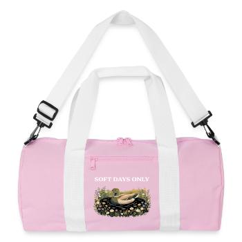 Duck in Bloom: Soft Days Cottagecore Farm - Recycled Duffel Bag - pink/white - Front