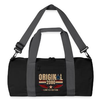 26th Birthday Gift Original Vintage 2000's - Recycled Duffel Bag - black/graphite grey - Front