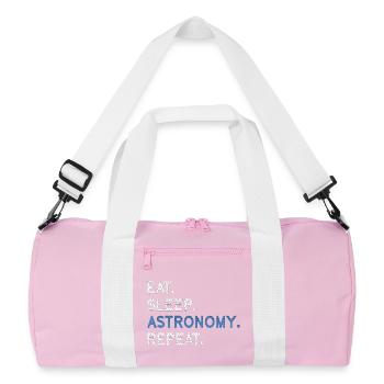 Astronomie Manger Sommeil Répéter - Sac de sport recyclé - rose/blanc - Devant