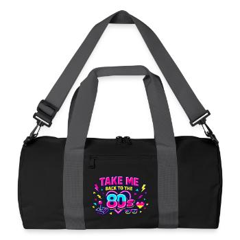 Back to the 80s Neon - Recycled Duffel Bag - black/graphite grey - Front