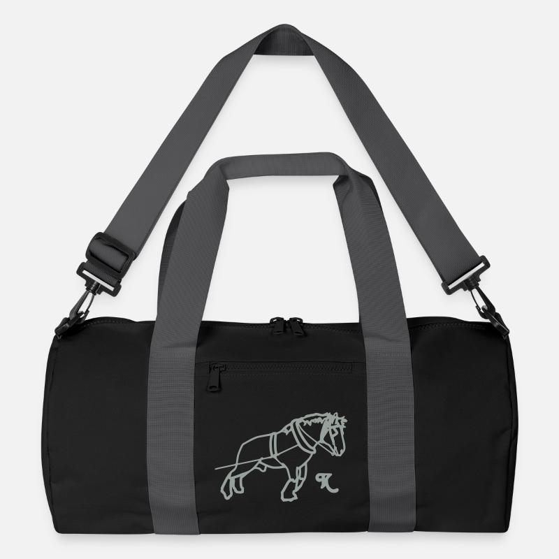 kaltblutziehtsilhouette - Recycelte Duffel Bag - Schwarz/Graphitgrau