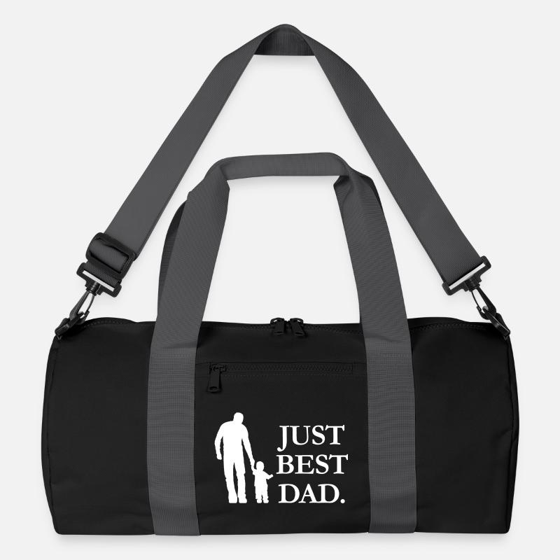 Just Best Dad - Recycled Duffel Bag - black/graphite grey