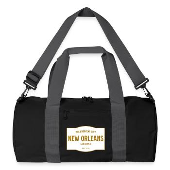 Emblème de Crescent City à La Nouvelle-Orléans - Sac de sport recyclé - noir/gris graphite - Devant