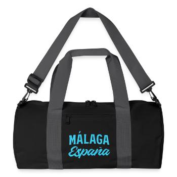 Málaga España Blue Script Design - Sac de sport recyclé - noir/gris graphite - Devant