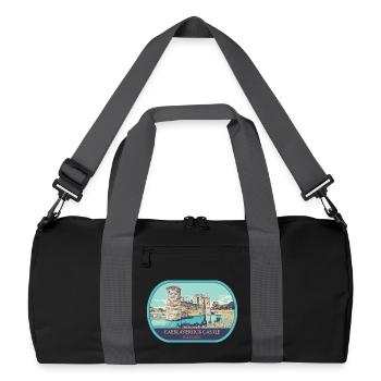 Illustration Caerlaverock Castle, Scotland - Recycled Duffel Bag - black/graphite grey - Front