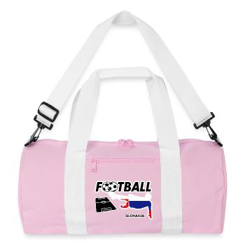 Fußball Fieber Slowakei - Recycelte Duffel Bag - Rosa/Weiß - Vorne