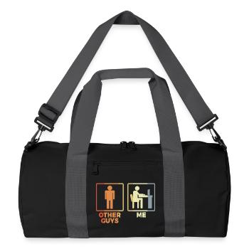 Programmierer Strichmännchen - Recycelte Duffel Bag - Schwarz/Graphitgrau - Vorne