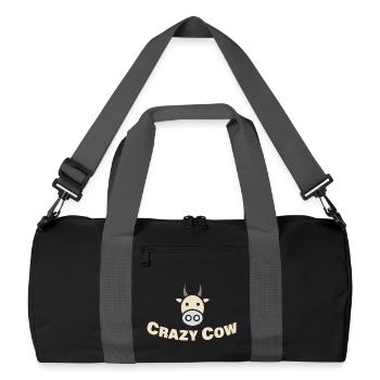 CRAZY COW - Recycelte Duffel Bag - Schwarz/Graphitgrau - Vorne