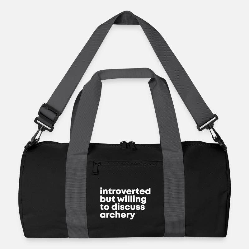 Bogenschießen - Recycelte Duffel Bag - Schwarz/Graphitgrau