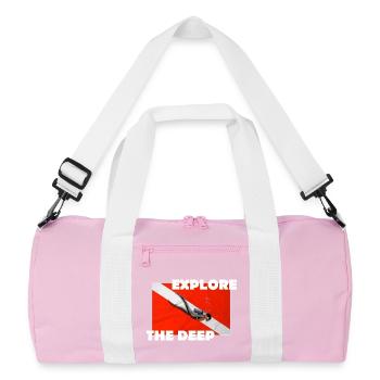EXPLOREZ LES PROFONDEURS - Sac de sport recyclé - rose/blanc - Devant